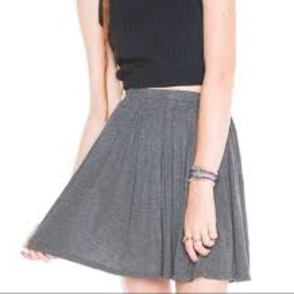 Brandy Melville Heather Gray Cotton Mini Skirt